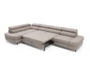 Muffo Ecksofa Priam Maxi L-Form Beige mit Schlaffunktion und Bettkasten Bild 4