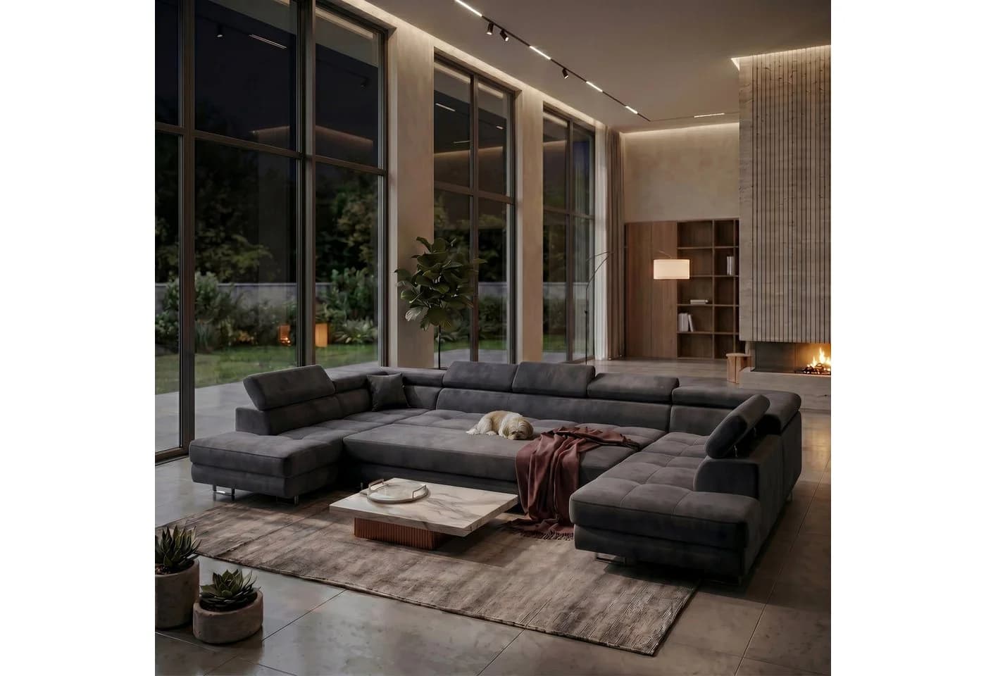 Muffo Ecksofa WILD Maxi U2 mit Schlaffunktion & Bettkasten