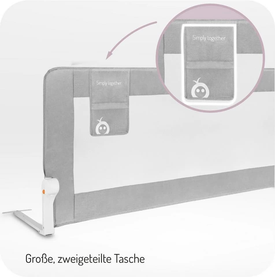 MoMi Bettschutzgitter Lexi Plus XL Absenkbar Grau - Bild 4