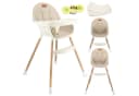 MoMi Kinderstuhl Reki 2in1 Hochstuhl Beige PU-Kunstleder Bild 2