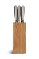 Edenberg Messer-Set 6-tlg. mit Holzblock Kohlenstoffstahl Silber Bild 4