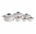 Zilner Topf-Set 6-tlg. Grau Granitbeschichtung Aluminium Bild 2