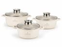 Edenberg Topf-Set 6-tlg. Beige Aluminium mit Glasdeckel Bild 5