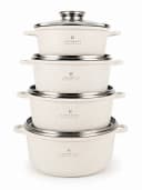 Edenberg Topf-Set 8-tlg. Beige Aluminium mit Steinbeschichtung Bild 2