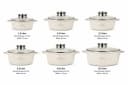 Edenberg Topf-Set 12-tlg. Beige Aluminium & Edelstahl Bild 1