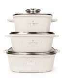 Edenberg Topf-Set 6-tlg. Beige Quadratisch Aluminium Steinbeschichtung Bild 2