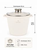 Edenberg Topf-Set 2-tlg. Beige Aluminium & Keramik Bild 2