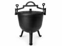 Zilner Grilltopf Schwerer Feuertopf Gusseisenkessel Jagdkessel Schwarz Bild 3
