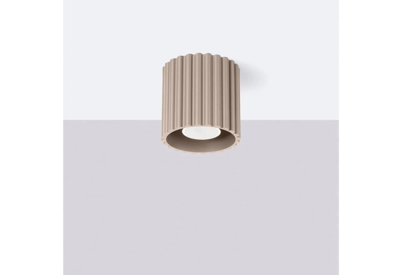 SOLLUX lighting Deckenleuchte Plafond Aura 1 Taupe GU10