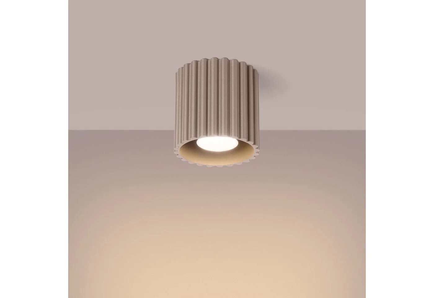 SOLLUX lighting Deckenleuchte Plafond Aura 1 Taupe GU10 - Bild 3
