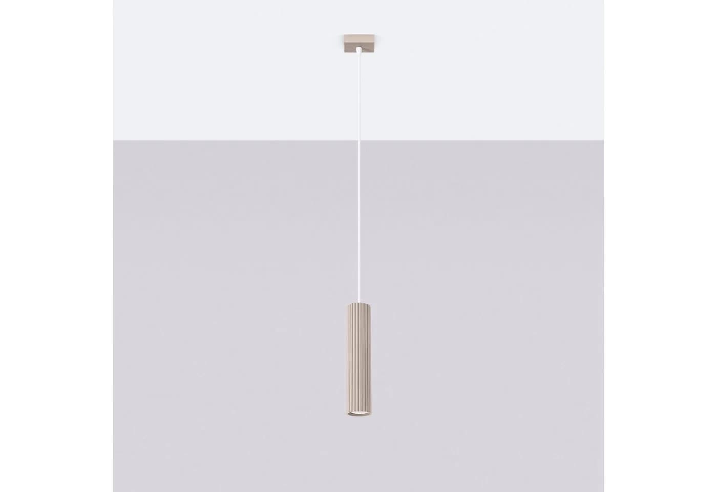 SOLLUX lighting Hängeleuchte Karbon 1 Taupe