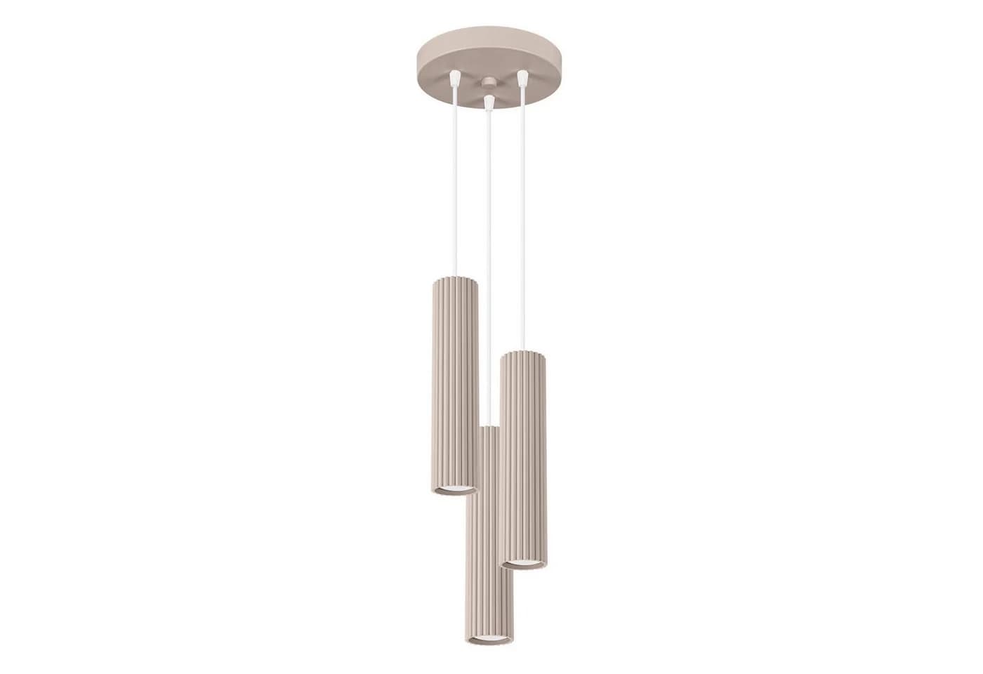 SOLLUX lighting Hängeleuchte Pendelleuchte Karbon 3P Taupe - Bild 2