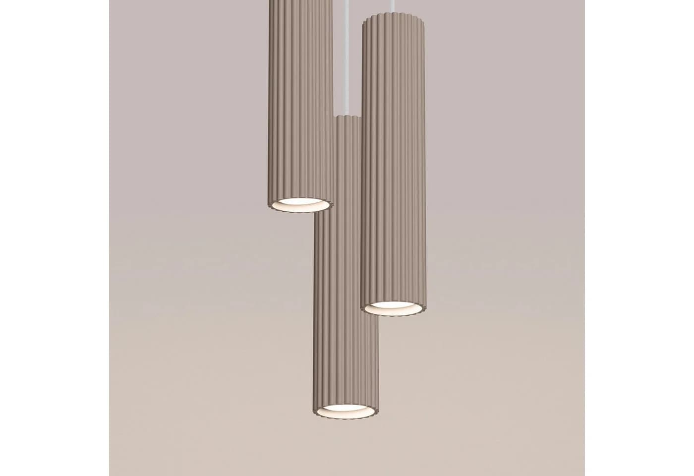 SOLLUX lighting Hängeleuchte Pendelleuchte Karbon 3P Taupe - Bild 4