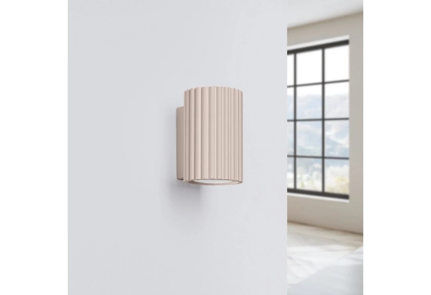 SOLLUX lighting Karbon 10 Wandleuchte Taupe