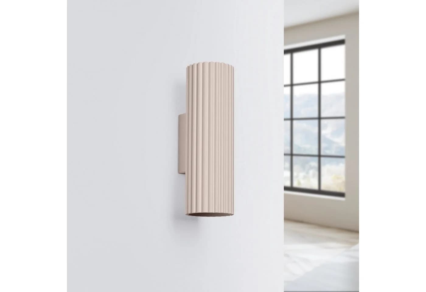 SOLLUX lighting Wandleuchte Karbon 20 Taupe
