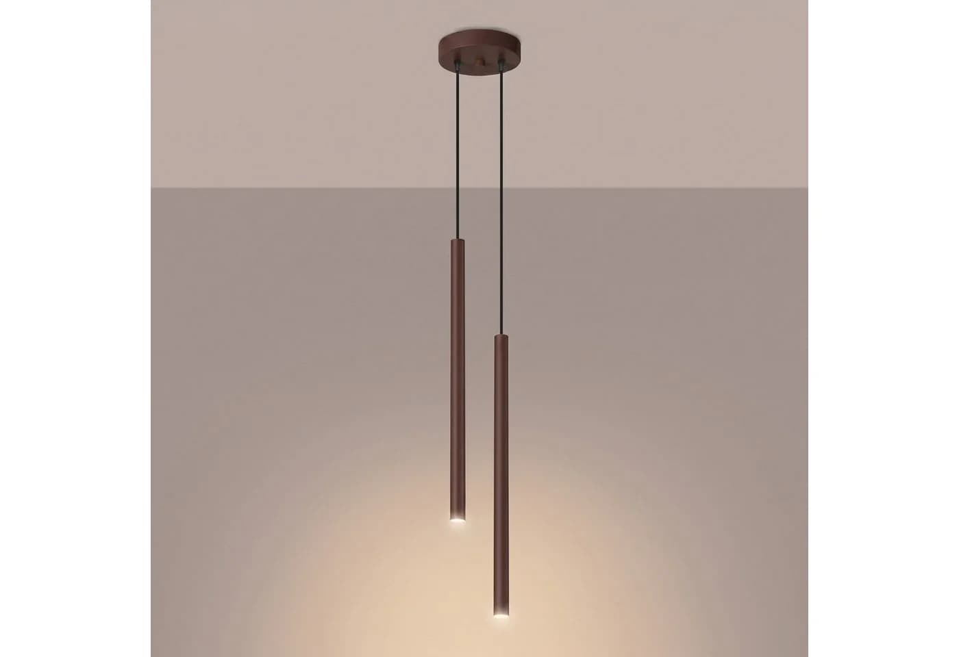 SOLLUX lighting Hängeleuchte PASTELO 2 Pendelleuchte braun - Bild 3