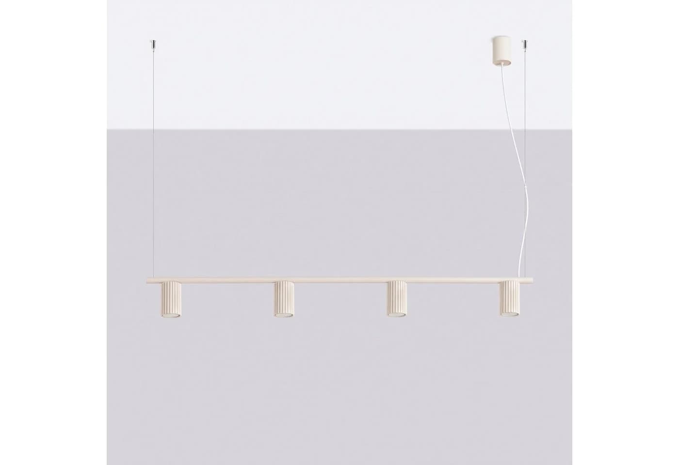 SOLLUX lighting Kronleuchter KARBON 4 beige