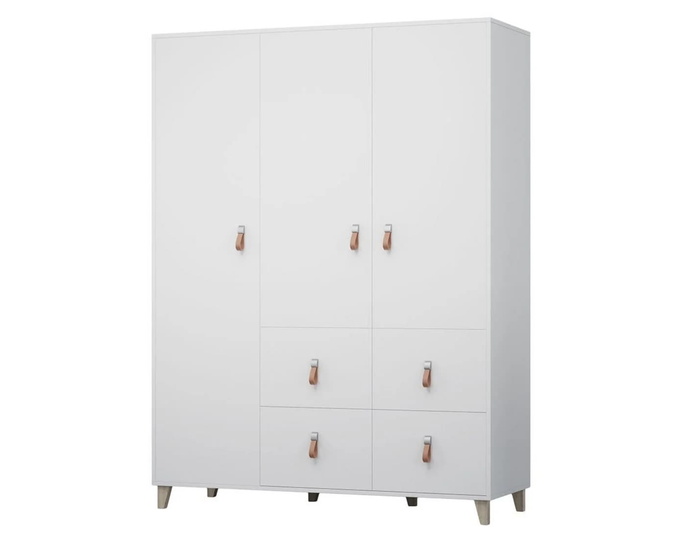 Deine Möbel 24 Kinderkleiderschrank FAGOT 19 Weiß Skandi-Style - Bild 2