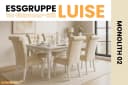 Deine Möbel 24 Essgruppe LUISE Glamour 7-tlg. Beige/Grau Schwarz Samt Bild 3