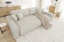 S-Style Möbel Schlafsofa Emma mit Bettkasten in Cord-Stoff Beige Bild 2