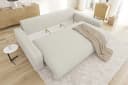 S-Style Möbel Schlafsofa Emma mit Bettkasten in Cord-Stoff Beige Bild 4