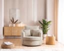 S-Style Möbel Drehsessel Ted Love Seat XXL Beige 360° drehbar Cord Bild 4