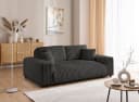 S-Style Möbel 3-Sitzer Sofa Mollis Plüschcord Dunkelgrau Bild 1