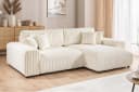 S-Style Möbel Ecksofa Mollis mit Schlaffunktion und Bettkasten Hellbeige Bild 2