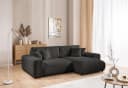 S-Style Möbel Ecksofa Mollis Dunkelgrau mit Schlaffunktion und Bettkasten Bild 1