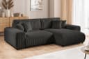 S-Style Möbel Ecksofa Mollis Dunkelgrau mit Schlaffunktion und Bettkasten Bild 2