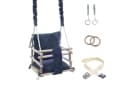 LuMali Babyschaukel 3in1 aus Naturholz Kiefer mit Sicherheitsgurt Bild 2
