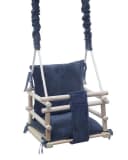 LuMali Babyschaukel 3in1 aus Naturholz Kiefer mit Sicherheitsgurt Bild 4