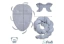 LuMali Kuschelnest 3in1 Babynest XXL Kokon Zopf Matte Kissen Grau Bild 3