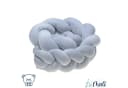 LuMali Kuschelnest 3in1 Babynest XXL Kokon Zopf Matte Kissen Grau Bild 4