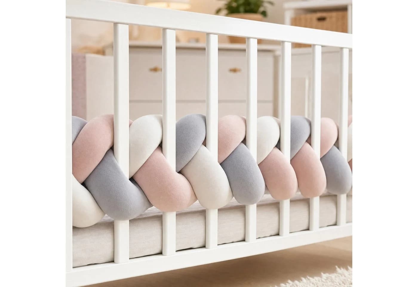 LuMali Nestchenschlange 210cm Velour Pastellfarben - Bild 3