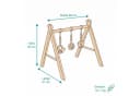 LuMali Baby Gym Spielbogen aus Naturholz Kiefer mit 5 sensorischen Anhängern Bild 4