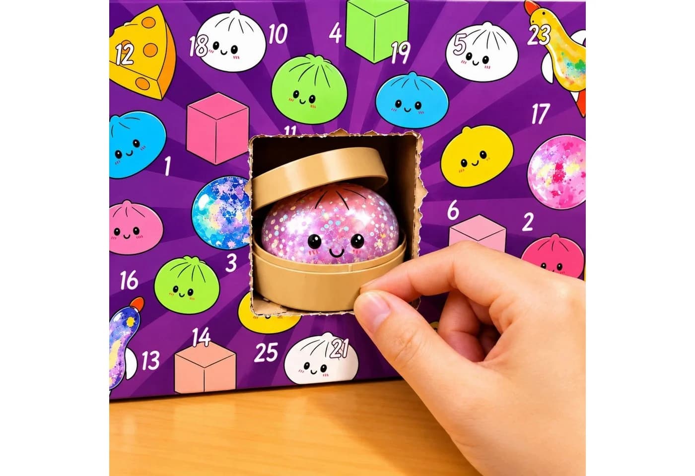Adventskalender Squishy 25-tlg. Knautschspielzeug - Bild 4