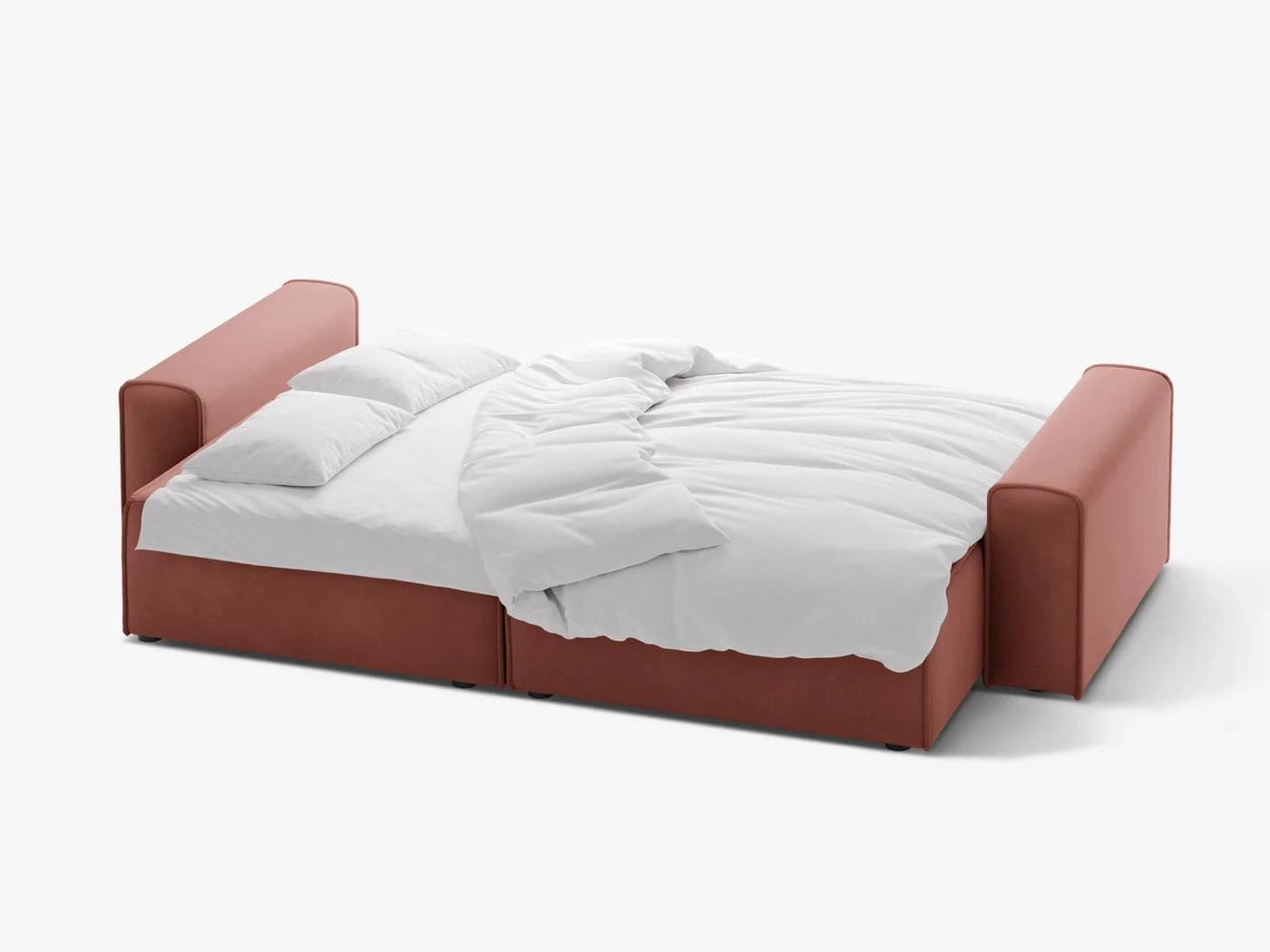 Micadoni Sofa Victor 3-Sitzer Rosa Samt mit Bettfunktion - Bild 5