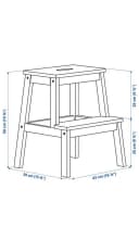 IKEA Tritthocker BEKVÄM 50 cm Schwarz Bild 3