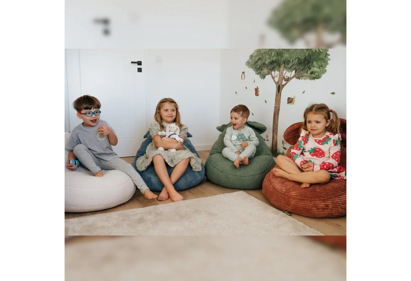FAVRE Sitzsack KIDS SWEET mit Ohren Rosa Cord - Bild 4