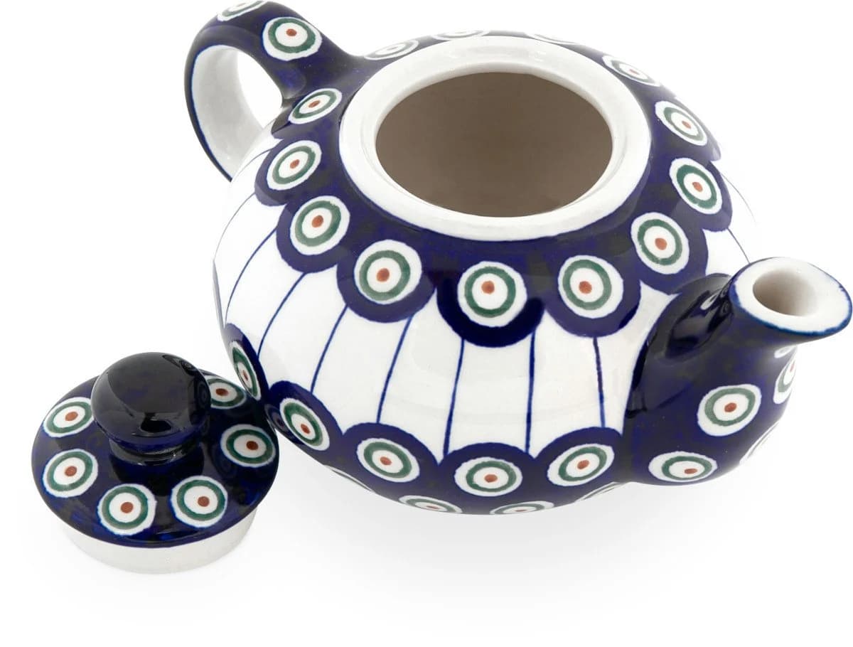 Bunzlauer Keramik Teekanne 420ml Blau Kompakt