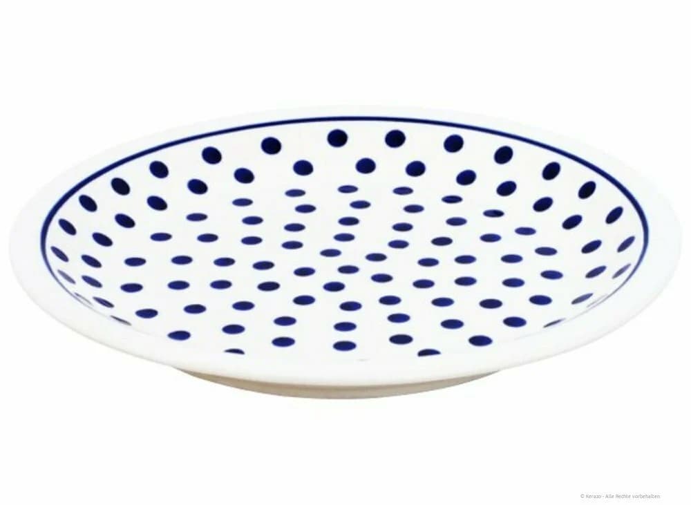 Bunzlauer Keramik Speiseteller Weiß Ø24 cm Flacher Teller