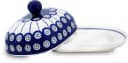 Bunzlauer Keramik Butterdose Oval Blau Bild 1