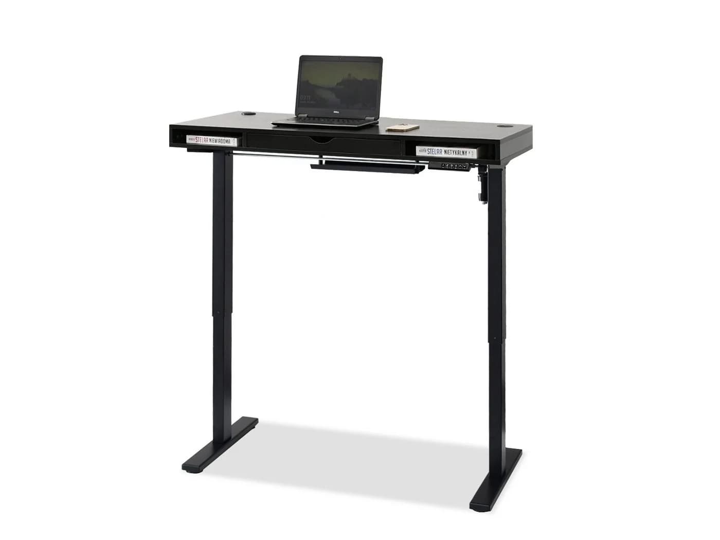 Compleo Schreibtisch höhenverstellbar OTTSO mit Schublade Schwarz - Bild 3