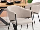 Compleo Armlehnstuhl CLARS Modern Beige/Schwarz Stoff Bild 1