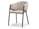 Compleo Armlehnstuhl CLARS Modern Beige/Schwarz Stoff Bild 2