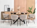 Compleo Armlehnstuhl CLARS Modern Beige/Schwarz Stoff Bild 5