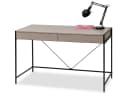 Compleo Schreibtisch Modern Beige/Schwarz mit 2 Schubladen Bild 2