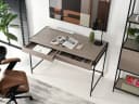 Compleo Schreibtisch Modern Beige/Schwarz mit 2 Schubladen Bild 4