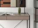 Compleo Schreibtisch Modern Beige/Schwarz mit 2 Schubladen Bild 5